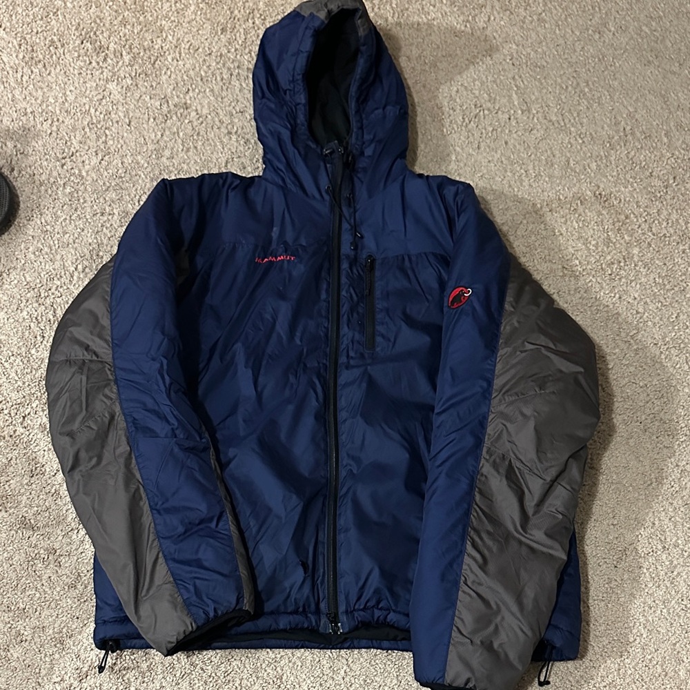 Mammut Men's Navy and Charcoal Puffer Jacket